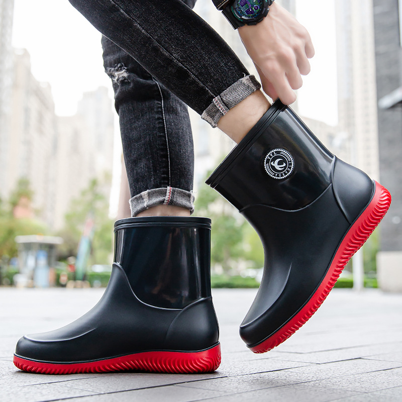 Men'S Shoes Water Resistant - Sepatu Bot Hujan Setengah Betis Pria.
